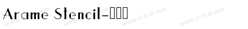Arame Stencil字体转换
